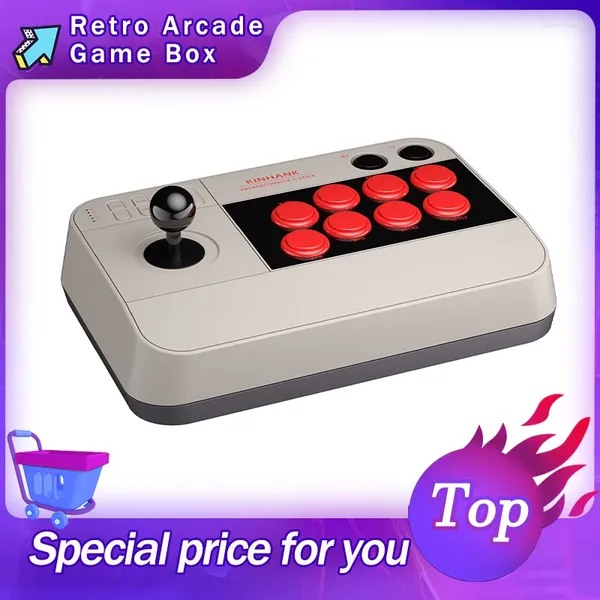 Controladores de jogo Retro Arcade Box Super Console Vídeo com Suporte Multi-Plataforma 3D Joystick Integrado Plug and Play