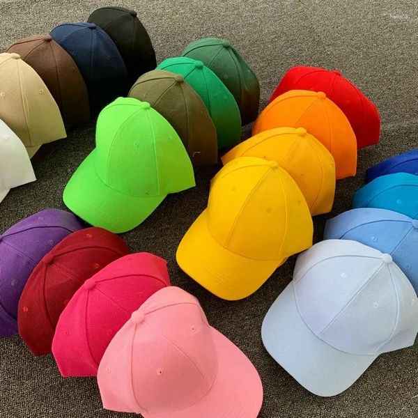 Cappellini da baseball Colori caramella Cappello Ombreggiatura regolabile Sport estivi all'aria aperta Cotone Moda Semplice Berretto da baseball Protezione solare Snapback