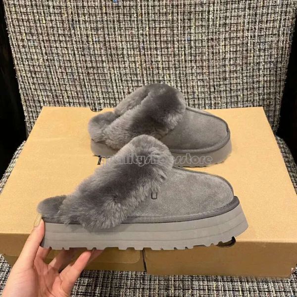 Stivali Uggskid Mini Boot Platform Tasman Tazz Platform Australia Pantofole Stivaletti invernali Snow Mini Boot Ankle Short Fur Chesut Outdoor Comfort Unisex con Box 527