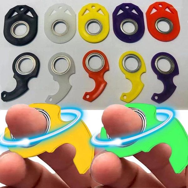 Anahtarlıklar Aydınlık Keychain Fidget Spinner Anksiyete Stres Rahatlatıcı Oyuncaklar Döner Serin Anahtarlama Rahatlatıcı Sıkıntı Yetişkinler için Doğum Günü Hediyesi