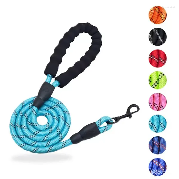 Coleiras para cães 120/150/200/300cm, trela forte e luminosa, coleira de nylon para animais de estimação, acessórios para caminhada ao ar livre