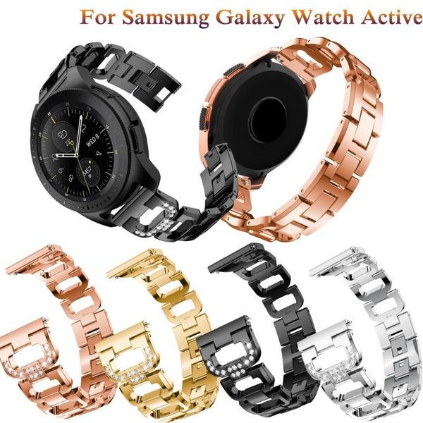 Assista Bandas Diamante Strap 20mm para Galaxy Active 42mm Moda Esporte Substituição Pulseira Pulseira Acessório Samsung Gear S2