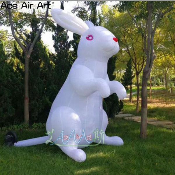 Atacado venda quente decoração animal inflável personalizado grande bonito modelo animal de coelho inflável dos desenhos animados para eventos ao ar livre