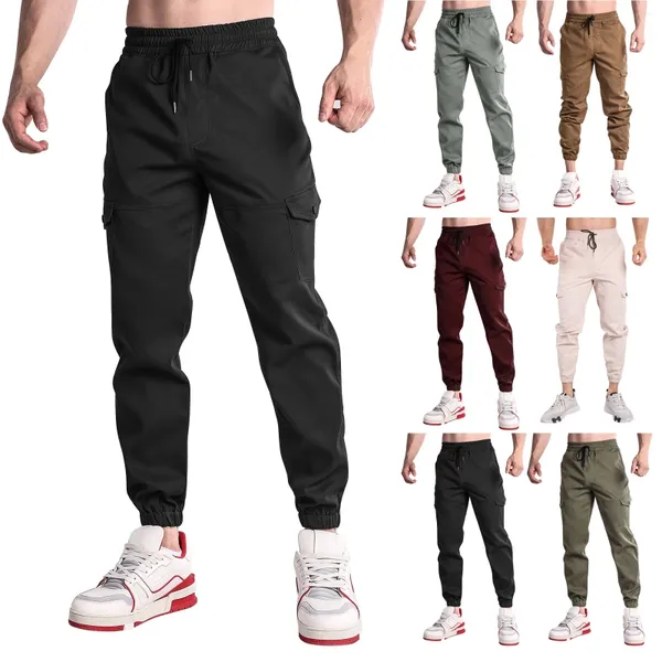 Pantaloni da uomo Abbigliamento sanitario Abbigliamento da esterno Abiti da lavoro alla moda Leggings Sport Ritagliati Primavera e autunno Casual