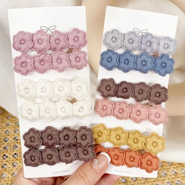 Saç Aksesuarları 6 PCS/Lot Kore Sevimli Çiçek Saçkopları Bebek Kız Klipler Kadınlar Barrettes Doğum Saç Çabuk Kids