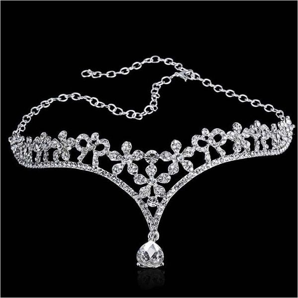 Chokers tiara gelin kolyeler taç düğün saç aksesuarları takı damla dağıtım mücevher kolyeleri kolyeler dhyon