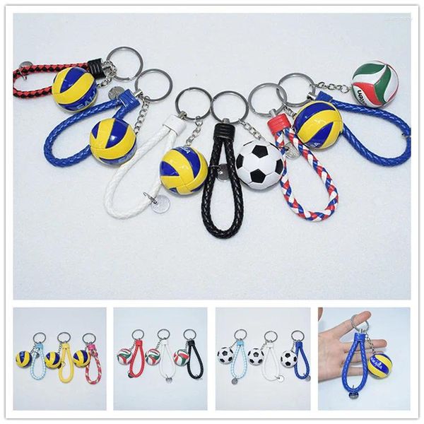 Schlüsselanhänger Volleyball Fußball Schlüsselanhänger Sport Charms Tasche Ball Schlüsselanhänger Halter Geschenke für Spieler Schlüsselanhänger