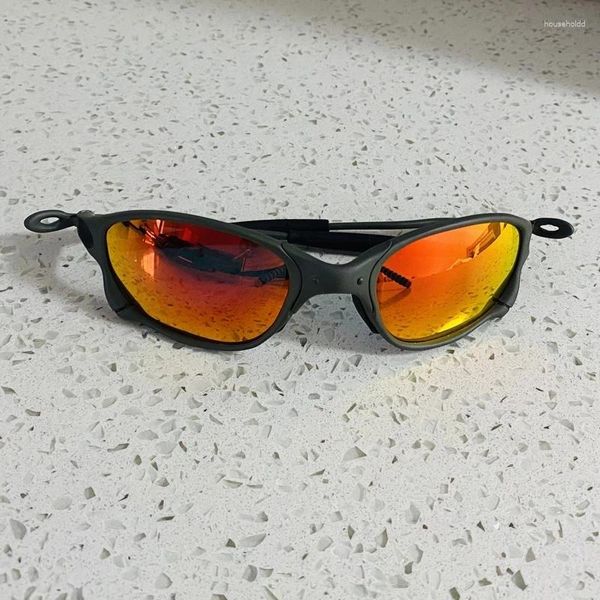 Occhiali da esterno Occhiali da corsa per bicicletta con telaio in lega polarizzata per uomini e donne Occhiali da sole da ciclismo Occhiali da bici da pesca UV400