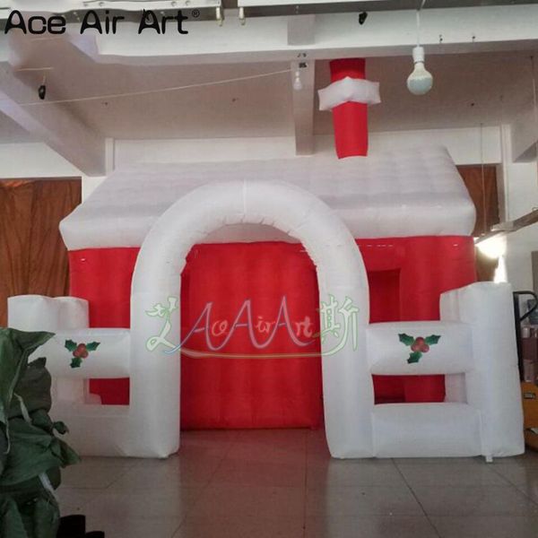 3.6 m L x 3.3 m W atacado novo design gruta inflável de Natal Inflável barraca da Gruta do Papai Noel inflável casa de Natal