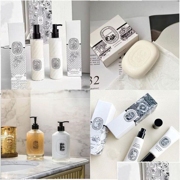 Handgefertigte Seife Handgefertigte Seife Epack Limited Per Tam Dao Oil Floral Woody Moschus Black Label Cleansing Hand And Body Gel Wash Mist Drop Del Dhrwp