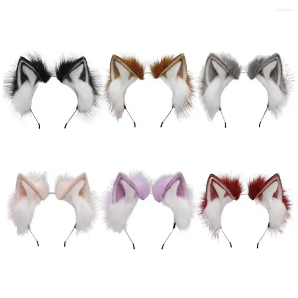 Fontes de festa de pelúcia orelha de gato bandana fantasia adereços cosplay headwear moda hairband para traje feminino meninas