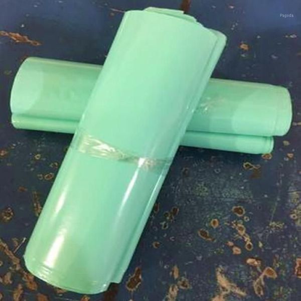 50 pezzi busta in polietilene verde chiaro autosigillante adesiva per corriere sacchetti di plastica per posta regalo postale2686