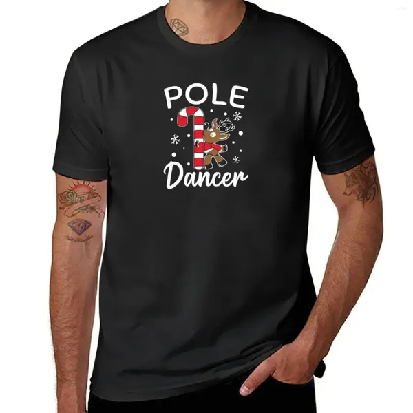 Canotte da uomo Pole Dancer Elfo Babbo Natale Dicembre T-shirt Hippie Abbigliamento Estetico Graphic T Shirt Pianura Nera Camicie Uomo