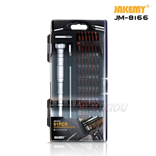 Conjuntos de ferramentas manuais profissionais Jakemy JM-8166 61 em 1 Conjunto de chave de fenda de precisão Kit de reparo DIY para telefone móvel Computador Jogo Pad Óculos