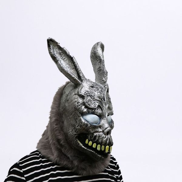Maschera di coniglio animale cartone animato Donnie Darko FRANK the Bunny Costume Cosplay Halloween Party Maks Forniture Y200103278m