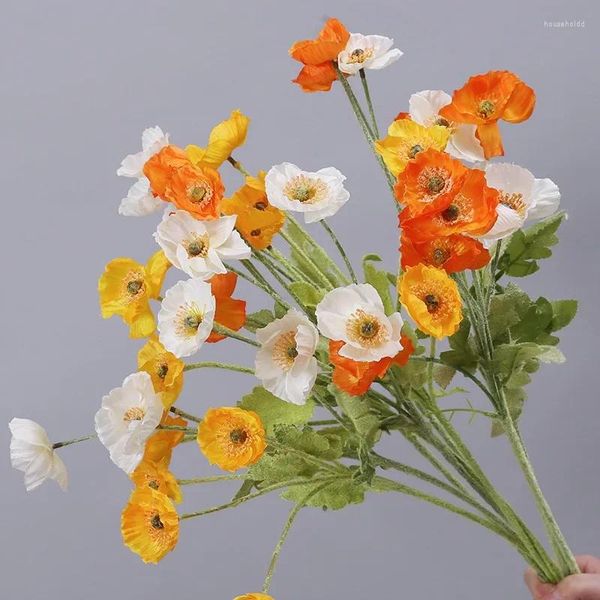 Dekoratif çiçekler küçük papatya yapay çiçek düğün dekorasyon gesang ev haşhaş