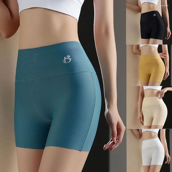 Damenhöschen, Sport, Damenunterwäsche, Sommer, einfarbig, Leggings, Eisseide, Boxer, Sicherheitsshorts, kurze Hosen, hohe Taille, Unterwäsche