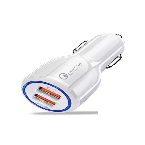 Autoladegerät Schnellladung 30 Qc Schnellladeadapter Dual-USB-Autoladegerät für Telefon Micro Typ C Ladegeräte2298340 Drop Lieferung Mobi Dhbu9