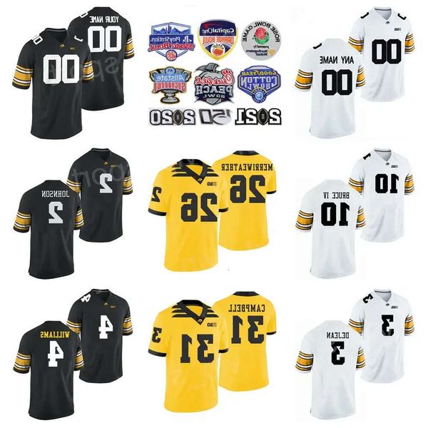 College NCAA Iowa Hawkeyes Football 4 Leshon Williams Jersey 10 Arland Bruce IV 31 Jack Campbell 3 Cooper Dejean 26 Kaevon Merriweather 2 High