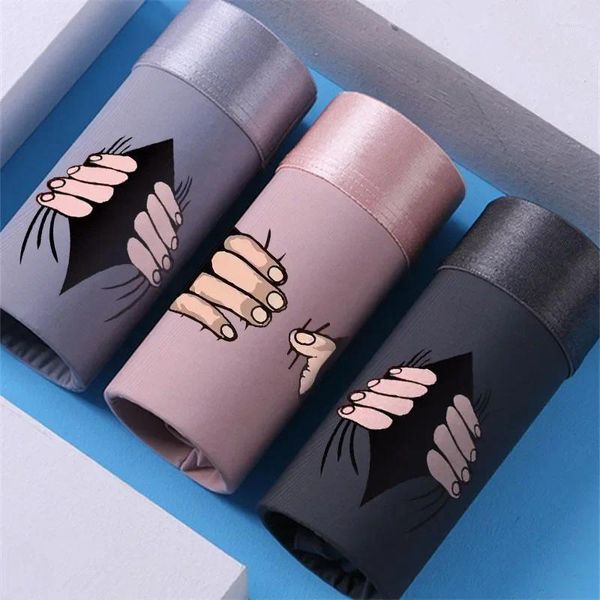 Mutande Moda Creativa Divertente Boxer da uomo Uomo Personalità Stampa Mutande Boxer Cartoon Traspirante Mutandine sexy Regali