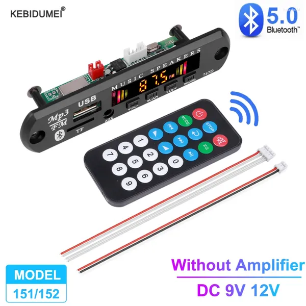 9V-12V MP3 Kod Çözücü Kart Kablosuz Bluetooth 5.0 Oyunlu Uzaktan Kumanda Araba Sesli FM Radyo Modülü Destek USB TF AUX