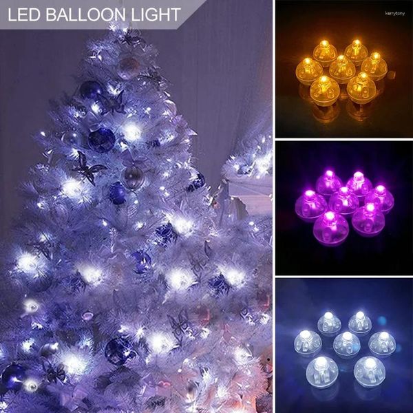 Stringhe 50 Pz/borsa LED Palloncino Luce Trasparente Mini Lampada a Sfera Colorata Incandescente Rotonda Decorativa per Lanterna