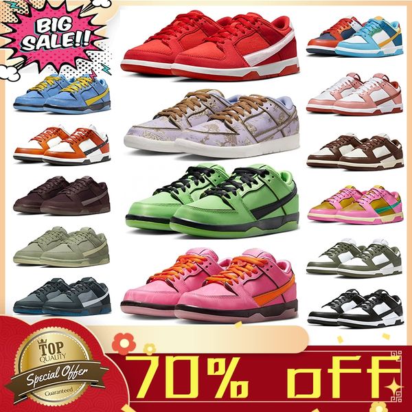 uomo donna panda scarpe da corsa basse San Valentino Triple Pink Panda Blossom Pastoral Print Team Setsubun Night Sky Buttercup scarpe da ginnastica basse scarpe da ginnastica sportive