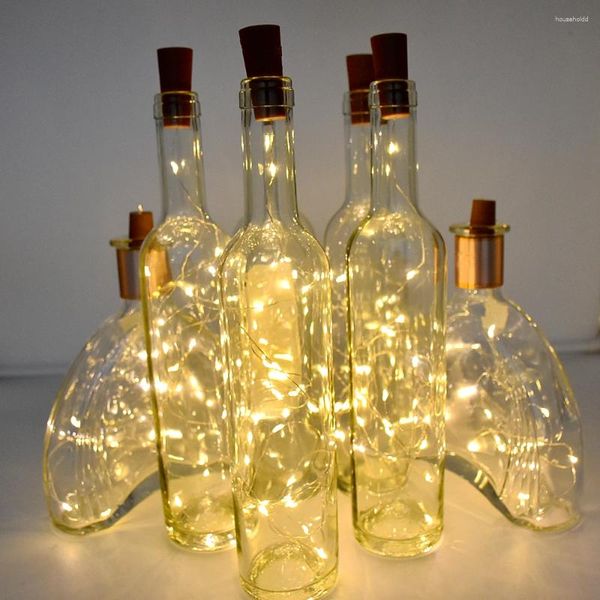 Stringhe 30 luci a LED per bottiglie di vino con tappo in sughero 3M Mini stringa fata per bottiglie di liquore Artigianato Decorazione di nozze per feste