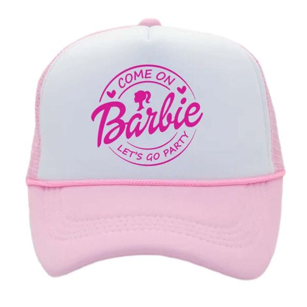 Genitore-bambino Rosa Baseball Estate Spiaggia Femminile Parasole Amici Festa Spugna Rete Cappello 3 3 90