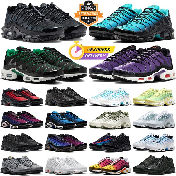 Terrascape Max Plus TN Running Shoes Mens Trainers 25º Aniversário Preto Branco Utilitário Preto Unity Hyper Blue Tns Atlanta Esportes Ao Ar Livre Tênis Oversize 36-46