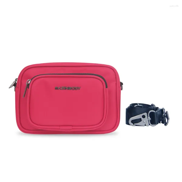 Sacos de cintura à prova d 'água vermelho nylon mulheres saco feminino casual cinto crossbody shouder viagem unisex fanny pack