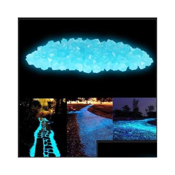 Decorazioni da giardino 100 pezzi / 300 pezzi 14 mm Decorazioni da giardino Pietre luminose Bagliore nel buio Ciottoli decorativi Decorazione per acquario all'aperto Ciottolo Dhflc