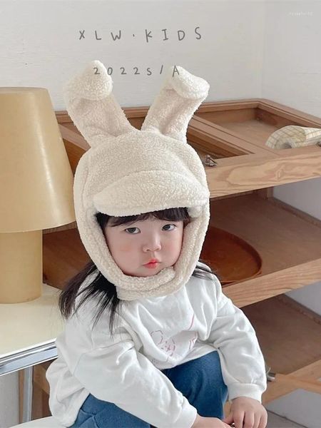 Аксессуары для волос, осенне-зимняя детская шапка, реквизит для фотосъемки с кроликом, защита ушей, сохраняет тепло, полностью обернутая