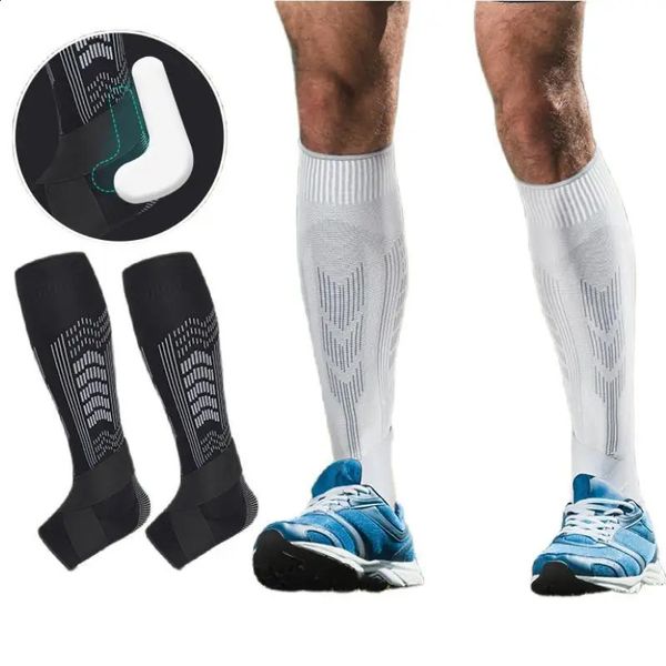 1 paio di manicotti alla caviglia in nylon a compressione per polpaccio in maglia anti-collisione parastinchi in silicone protezioni calzini sportivi da calcio per ciclismo 240129