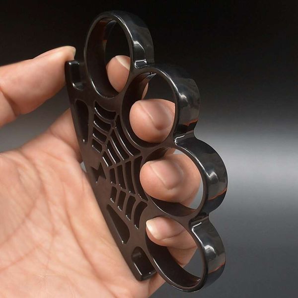 Aranha equipamento de salvamento pulseira quatro dedos tigre dedo fivela anel festival cobre artes marciais prática punho hyz5