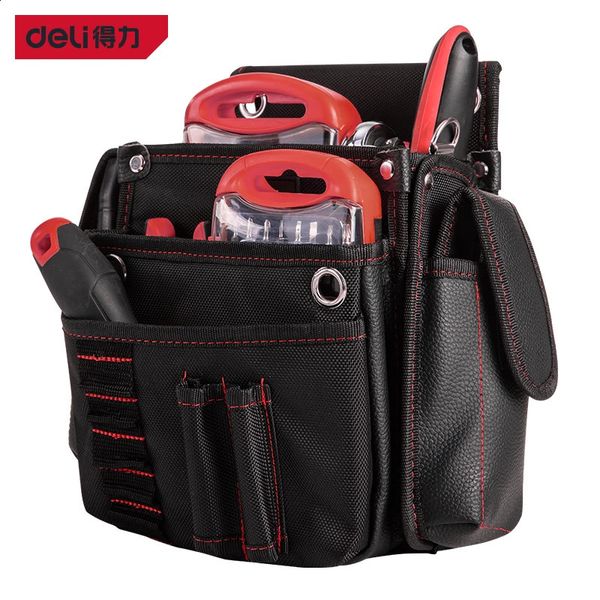 Deli Oxford Pano Ferramenta Cinto De Armazenamento Multi Bolsos Design Chave De Fenda Utilitário Bolsa Eletricista Multifuncional 240123