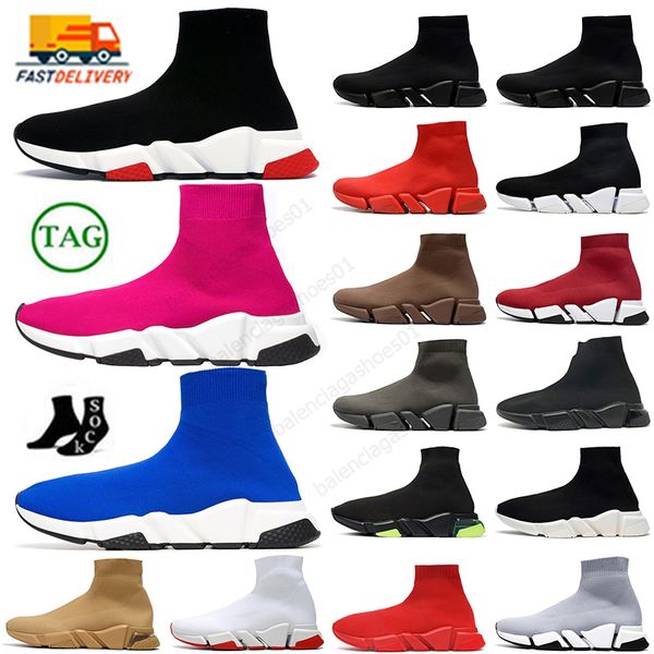 Tennis Paris Runner Plateau-Socken-Schuhe, Boost-Socken-Schuhe, Schnürschuhe, dreifach, Schwarz, Weiß, Herren-Damen-Outdoor-Jogging-Designer-Loafer, Größe EUR 36–45