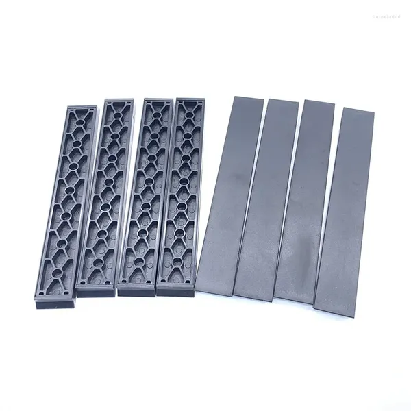 Altri accessori per coltelli Piccola pietra per affilare in acciaio dorato Base in plastica nera Utensile per smerigliatrice angolare fissa da cucina Set da 2/4/6/8/10 pezzi