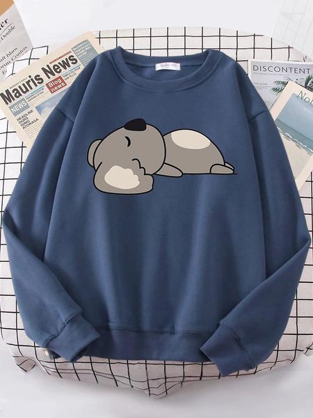 Damen-Kapuzenpullover, Damen-Sweatshirts, Koala, der nur schlafen will, bedruckter Kapuzenpullover, Damenmode, übergroßer Pullover, Winter, lustige Tierweibchen