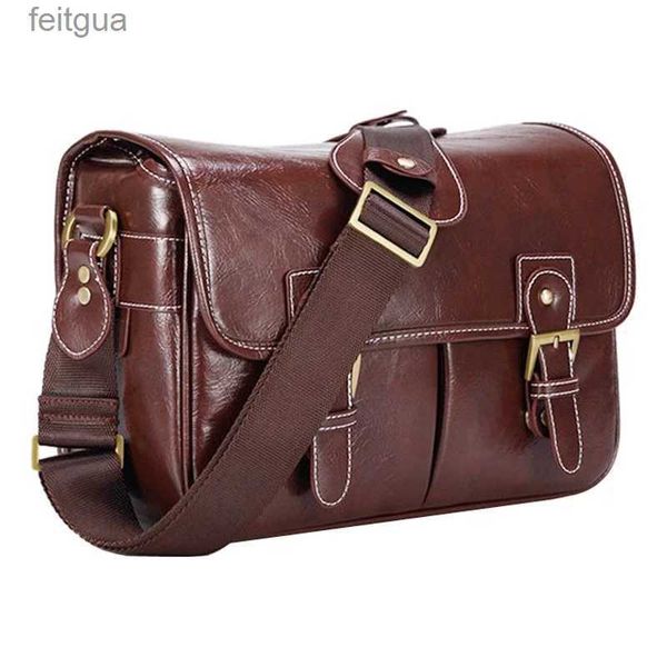 Acessórios para bolsa de câmera Bolsa à prova d'água Luxo elegante e elegante capa de couro PU para Alpha 7 III a7M3 A6600 A6100 A6400 A6500 A6300 A5100 A6000 YQ240204