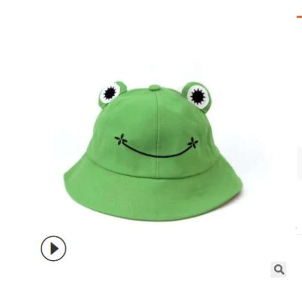 Cartoon Eltern-Kind Frosch Eimer Panama Angeln Cap Nette Froggy Homme Femme Bob Chapeau Outdoor Sonne Fischer Hut 3 3 gy 37