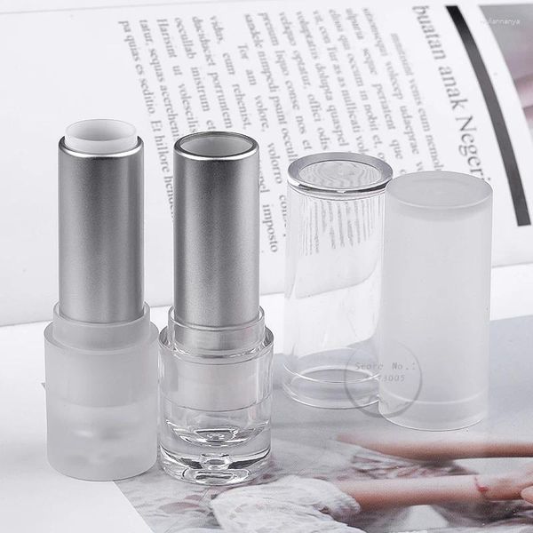 Bottiglie di stoccaggio 20 pz 4 ml FAI DA TE Rossetto Vuoto Tubo Riutilizzabile Trasparente Glassato Custodia Quadrata Materiale di Imballaggio Cosmetico Fatto In Casa