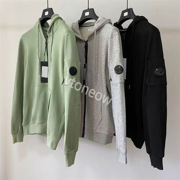 Erkek Hoodies Sweatshirts CP Hoodie kapüşonlu ceketler gevşek rüzgar geçirmez fırtına hırka palto şirketi zip polar astarlı ceket fermuar commagnie