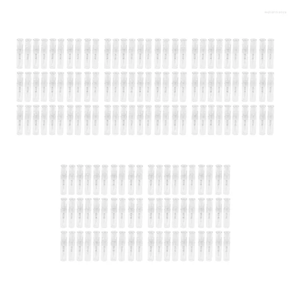 Depolama şişeleri 150pcs temiz 2ml atomizer plastik şişe sprey tek kullanımlık parfüm seyahat partisi için boş örnek
