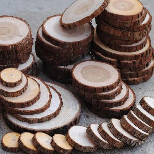 Strumenti artigianali Blocco di assi di legno naturale da 2-10 cm per la decorazione domestica di nozze Tavola di legno rotonda Materiale di scrapbooking fai-da-te fatto a mano