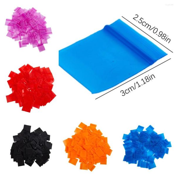 Depolama torbaları 100pcs pe plastik ambalaj hap torbaları mini fermuarlı kilit fermuar torbası 2.5x3cm