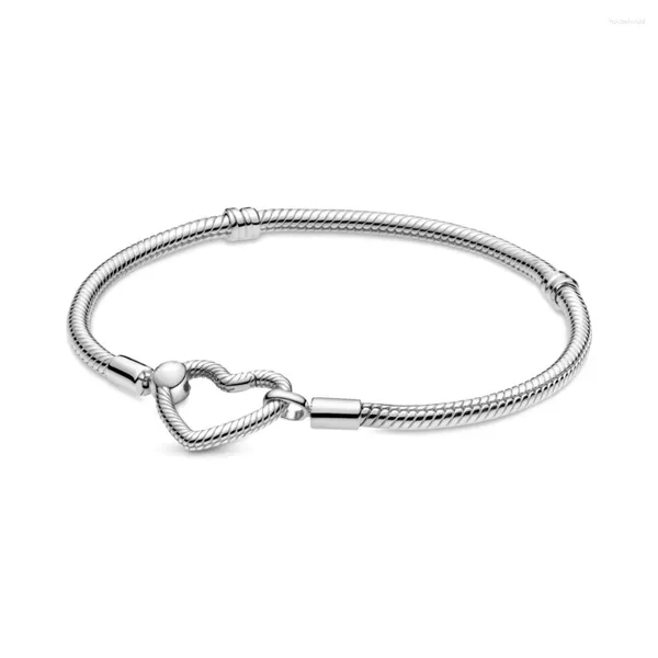 Braccialetti con ciondoli Gioielli Bracciale con perline da donna 2024 Love Fit Original Pan Accessori fai da te Piccolo argento sterling 925