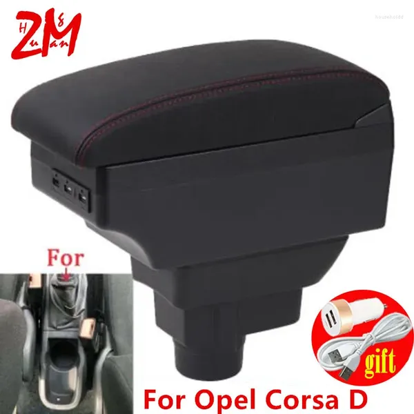 Accessori interni per Opel Corsa D Box bracciolo Parti di retrofit portaoggetti per auto con USB