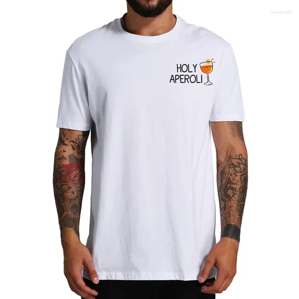 Homens Camisetas Santo Aperoli Camisa Alemã Aperollin Verão Bebida Festa Presente Tops Algodão Unissex O-pescoço Camisetas Para Homens Mulheres