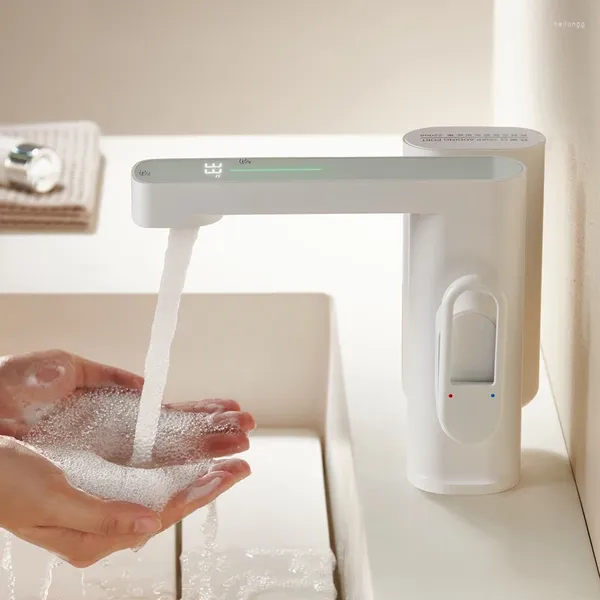 Torneiras de pia do banheiro misturador de torneira de torneira da bacia formam sensor de touch touch touch tapta de tapinha de tigela fria acessórios